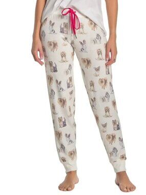PJ SALVAGE Mon Cheri Puppy Print Pajama Joggers